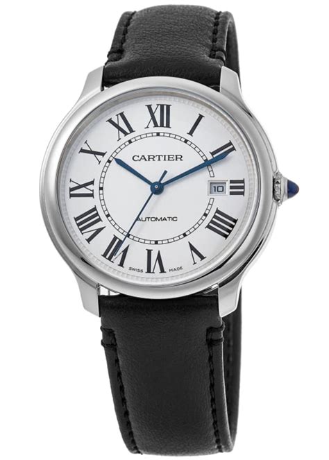 cartier mens watch round|cartier watch round face.